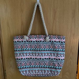 tribal print beach tote